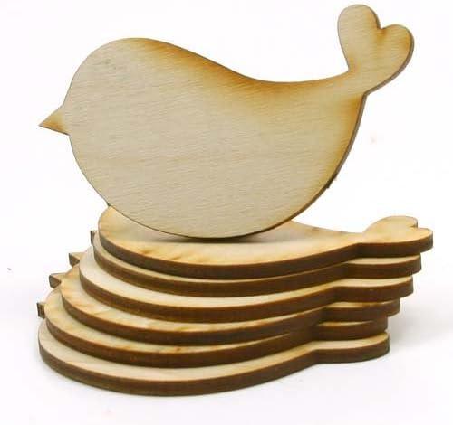Haoser 12 Piececs Unfinished Wood Birds, Dove Bird Wood Shapes,Bird Wood DIY Crafts Cutouts,Wooden Birds for Craft,Bird Wood DIY Crafts Cutouts,Hanging Wooden Birds Ornaments - Haoser