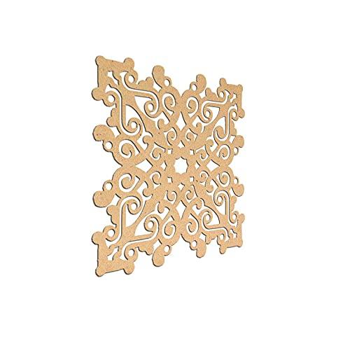 Haoser Birch Ply-3mm Wooden Panel for Room Divider/Partition, Wall Decor Pack of 1 Geometric Laser Cut Carved Panel  (Panle-12) - Haoser