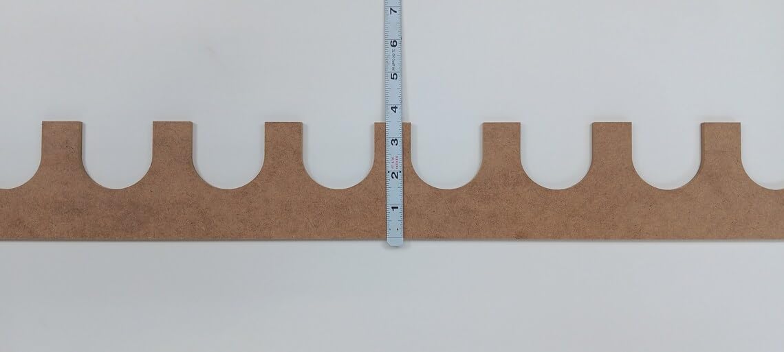 2 Pcs MDF Scallop Trim Molding – Eyes Pattern Design, 56x6 CM