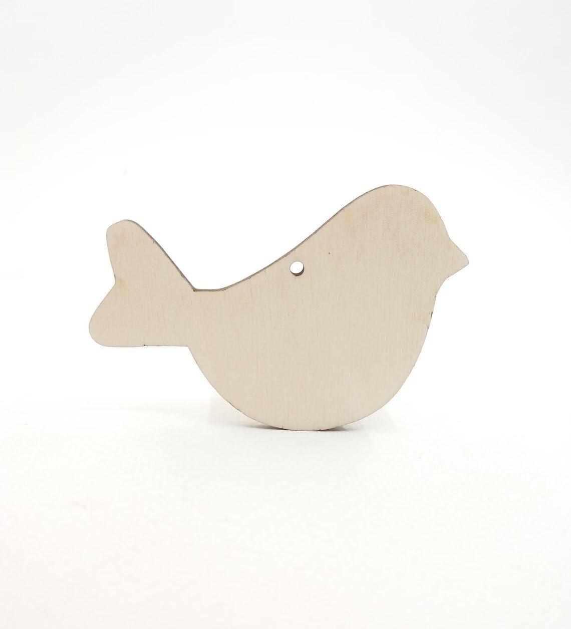 Haoser 12 Piececs Decorative Birds for Crafts,Wooden Bird Cutouts, Unfinished Wood Birds, Bird Wood Shapes,Bird Wood DIY Crafts Cutouts,Hanging Wooden Birds Ornaments - Haoser