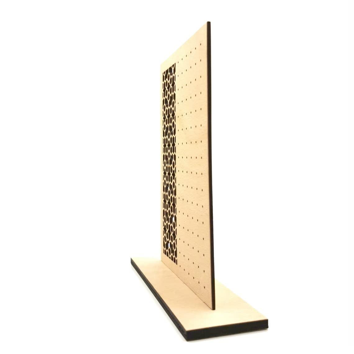 Haoser Wooden Earring Display Stand, Honeycomb Earring Organizer Earring Display Wood Hanging Jewelry Organizer for Stud Earrings (Earring Holder-3) - Haoser