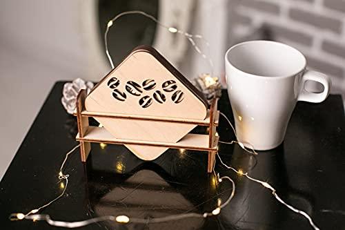 Haoser Set of 4 Blank Wooden MDF Coaster for Craft Painting (4 Pcs), DIY MDF Boards, MDF Cutouts for Art and Craft (4x4 Inch) - Haoser