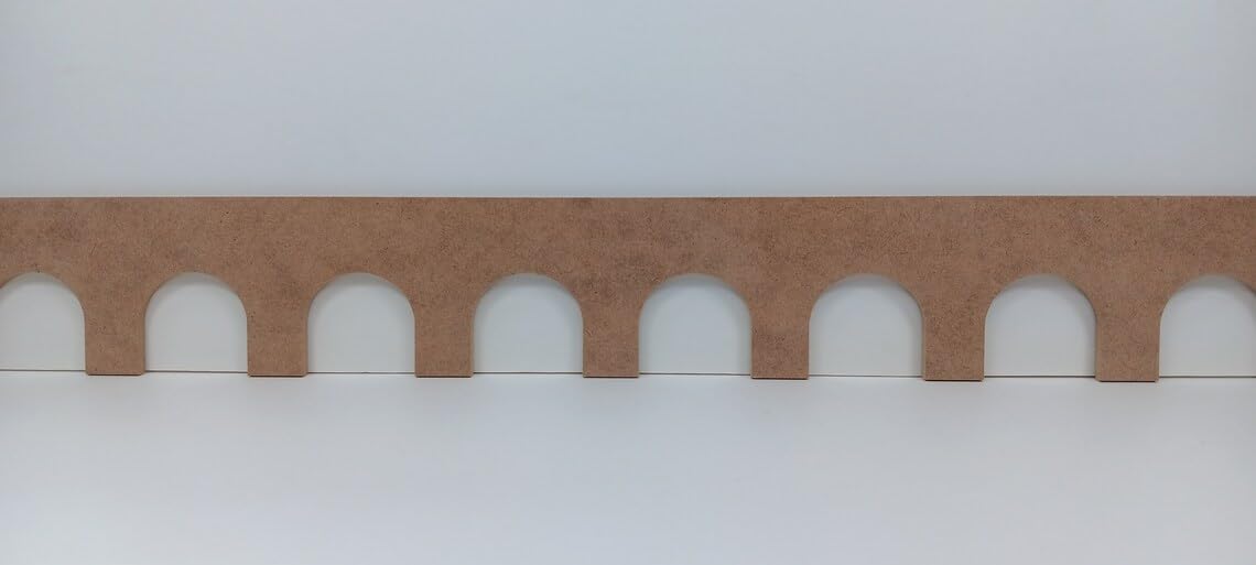 2 Pcs MDF Scallop Trim Molding – Eyes Pattern Design, 56x6 CM