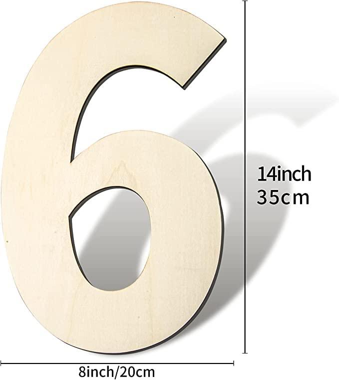 Haoser Blank Wooden Number Unfinished Wood Slices Sign Board for DIY Craft Projects Home Sign Wall Birthday Wedding Party Decoration,Wooden Numbers for Craft. - Haoser