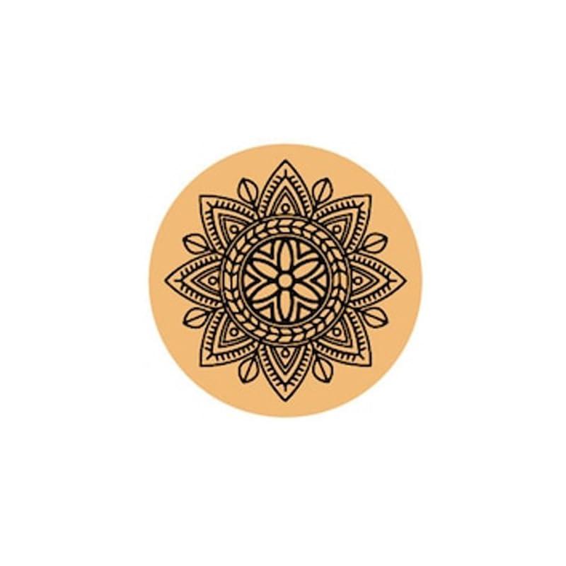 Curious Button Unfinished Wooden Mandala Coaster for DIY, 10cm Pack of 4 Round Wooden Pine MDF Cutouts Unfinished Engraved Coaster Cutouts, Painting Wood Craft, MDF Plains, DIY Art Work (Pattern-A) - Haoser