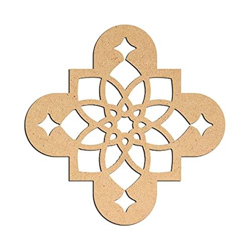 Haoser Birch Ply-3mm Wooden Panel for Room Divider/Partition, Wall Decor Pack of 1 Geometric Laser Cut Carved Panel  (Panle-17) - Haoser