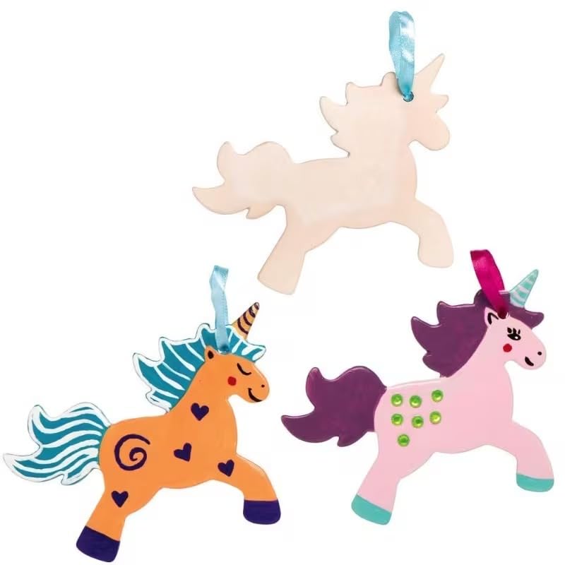 10 Pcs Wooden Unicorn Craft for Kids | Blank Unicorn Shapes for Arts & Crafts