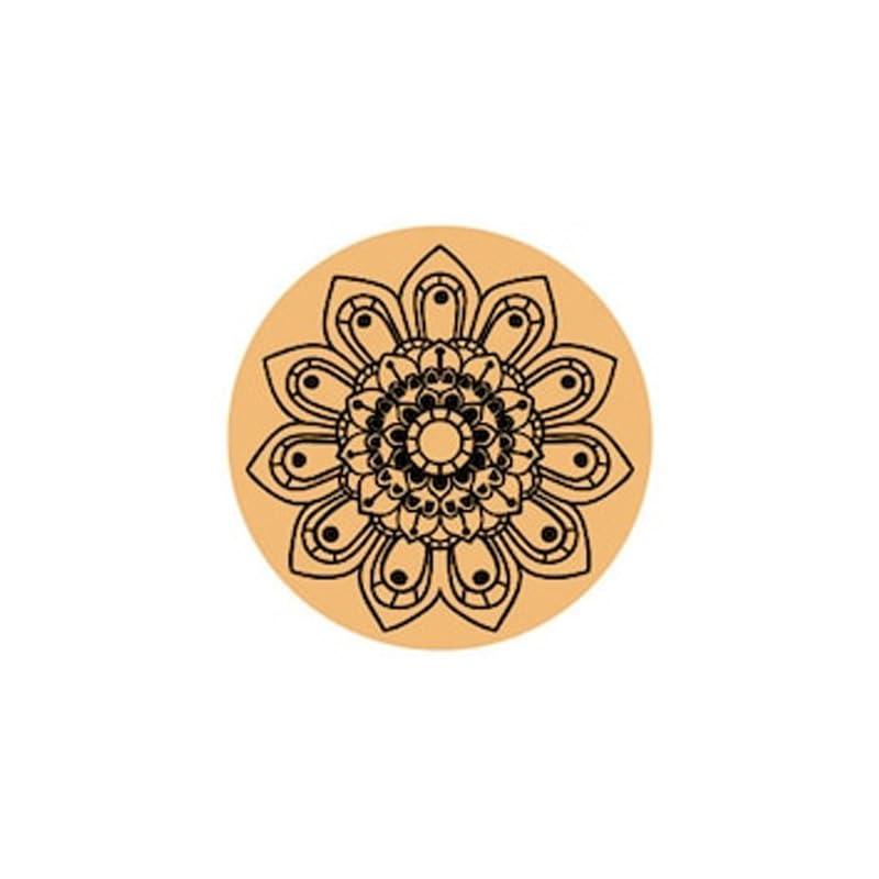 Curious Button Unfinished Wooden Mandala Coaster for DIY, 10cm Pack of 4 Round Wooden Pine MDF Cutouts Unfinished Engraved Coaster Cutouts, Painting Wood Craft, MDF Plains, DIY Art Work (Pattern-A) - Haoser