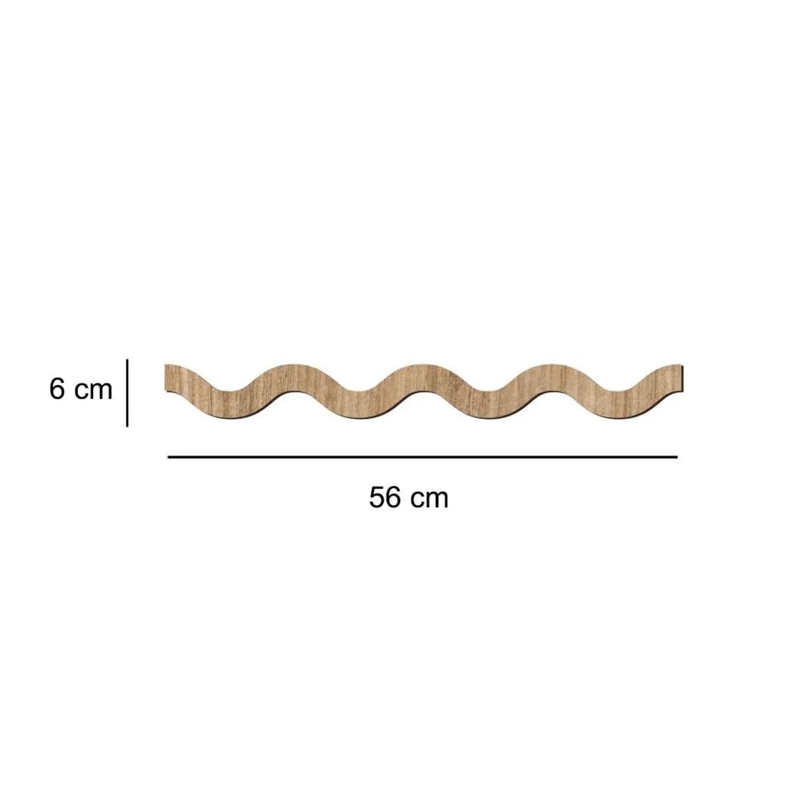 Pack of 5 Wooden Zigzag Wall Moulding – 56cm Chair Rail Cornice Trim