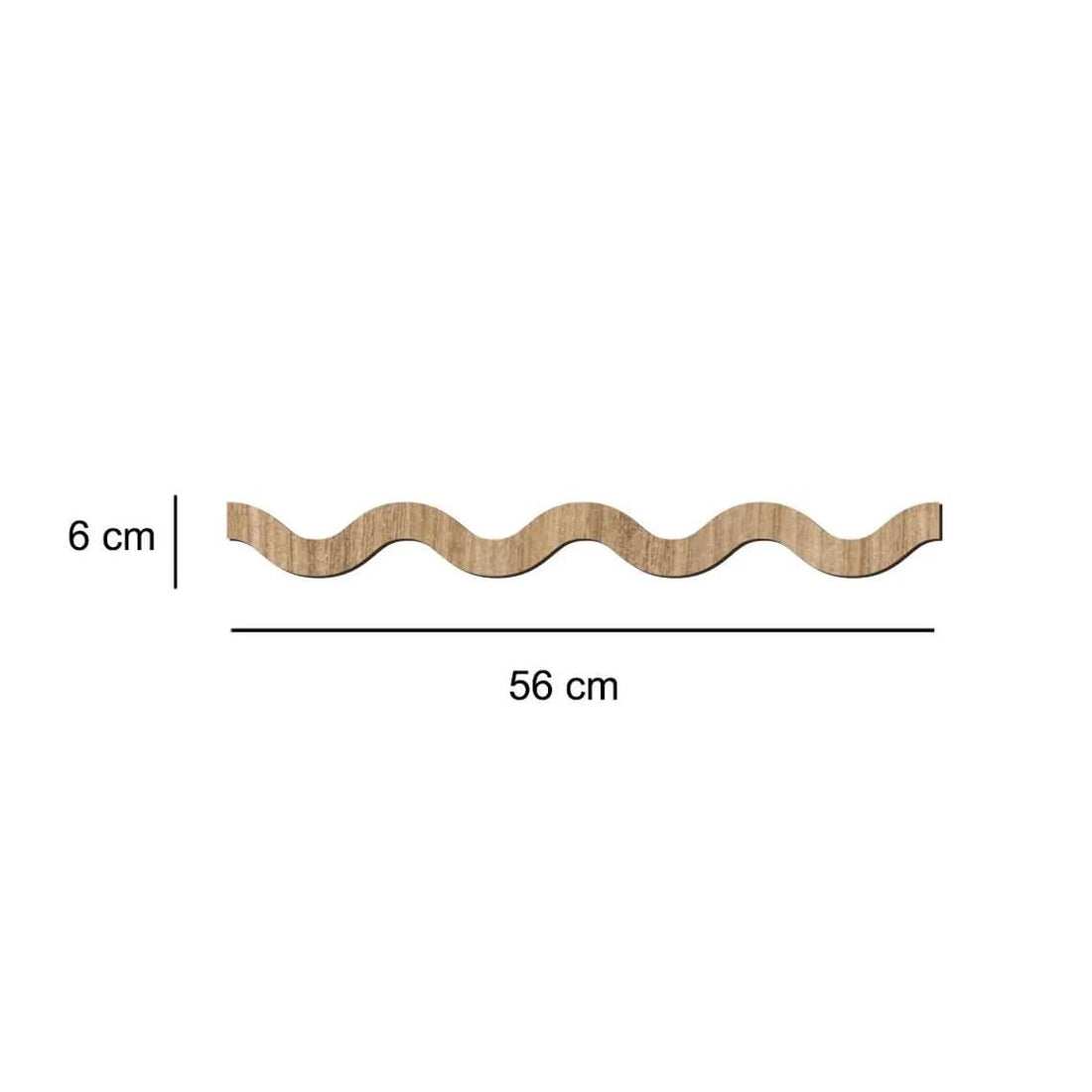Pack of 5 Wooden Zigzag Wall Moulding – 56cm Chair Rail Cornice Trim