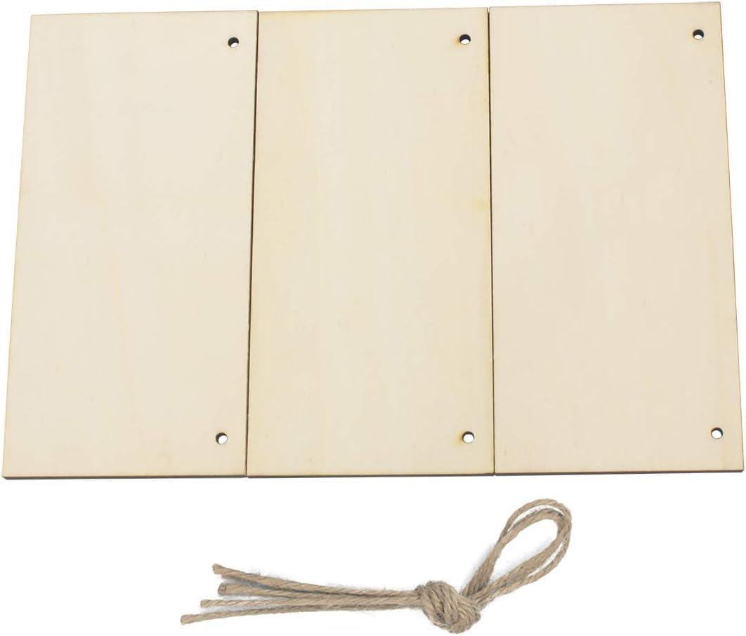 Haoser 15 Pcs Unfinished Wood Sign Blank Wood Blanks Wooden Plaque for Craft Oval Hanging Wood Sign 9 x 6 in Rectangle Shaped Wood Plaque Wood Ornaments Wood Slices for DIY Painting Writing Decoration - Haoser