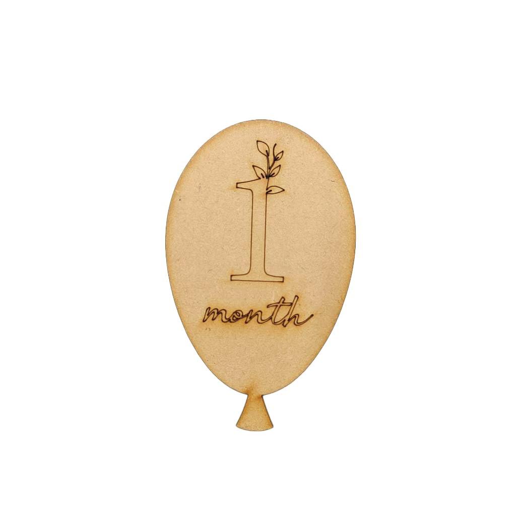 Haoser Baby Monthly Milestone Cards,Wooden Balloon milestones Discs, Congratulations Pregnancy Gift, Baby Shower Gift,Newborn Birth Announcement Sign - Haoser