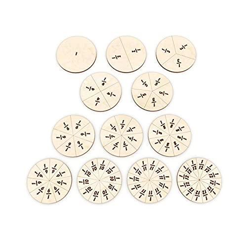 Haoser Wooden Fraction Puzzle of Mathematic Learning Fraction Vector Model Toy - Haoser