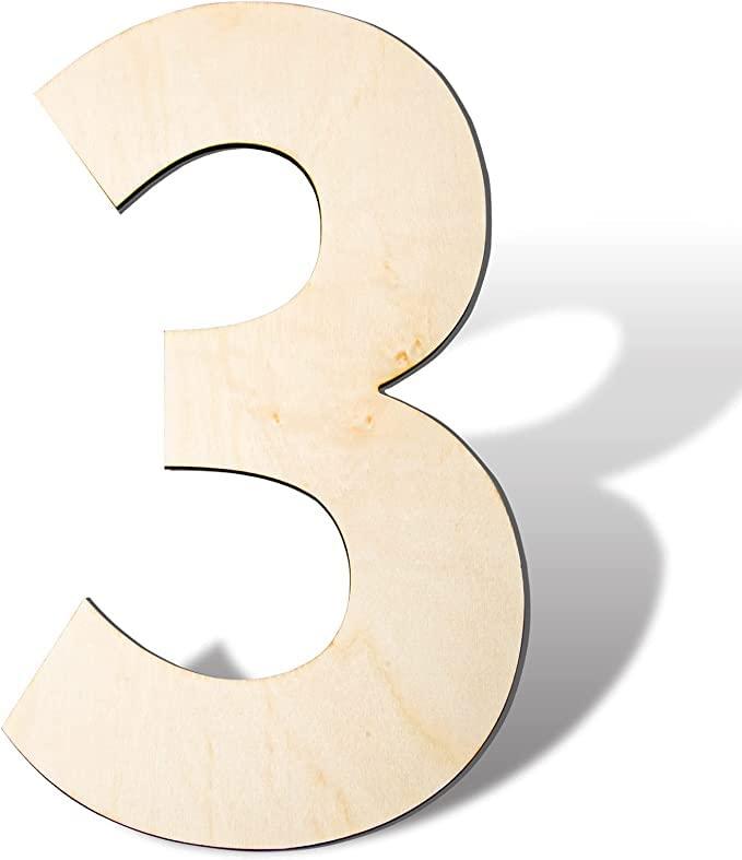 Haoser Blank Wooden Number Unfinished Wood Slices Sign Board for DIY Craft Projects Home Sign Wall Birthday Wedding Party Decoration,Wooden Numbers for Craft. - Haoser