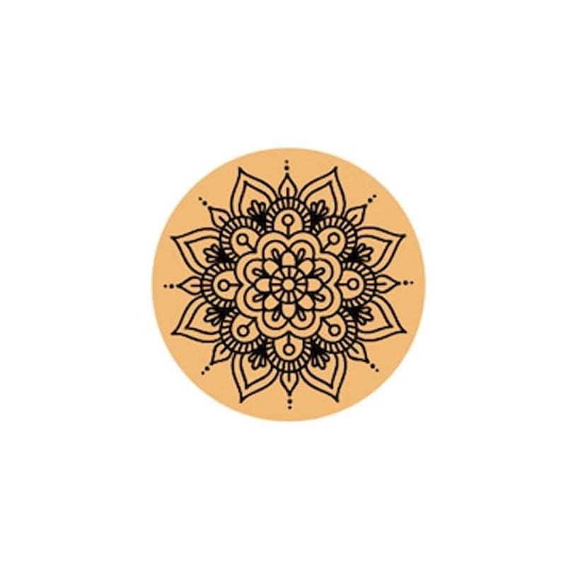 Curious Button Unfinished Wooden Mandala Coaster for DIY, 10cm Pack of 4 Round Wooden Pine MDF Cutouts Unfinished Engraved Coaster Cutouts, Painting Wood Craft, MDF Plains, DIY Art Work (Pattern-A) - Haoser