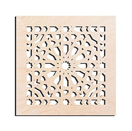 Haoser Birch Ply-3mm Wooden Panel for Room Divider/Partition, Wall Decor Pack of 1 Geometric Laser Cut Carved Panel  (Panle-13) - Haoser