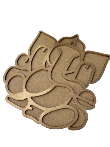 Ganesh Rangoli Stencil for Diwali Decoration | Reusable Eco-Friendly Rangoli Template for Kids Arts & Crafts | Single Piece 10 Inch | Wooden Stencil for Diwali Floor Décor