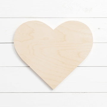 Haoser 10 Pcs Unfinished Wood Blank Heart Shape Board, 4mm Thick Wooden Cutout for DIY Craft Projects (HSR-BP4-HEART_Beige_8IN) - Haoser