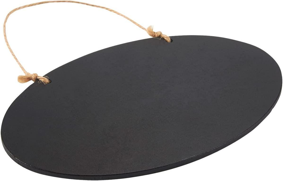 Haoser Pack of 10 Hanging Reusable Oval Chalkboard Signs for Party and Decoration,Chalkboard Sign 5.5 x 3.5 Inch Double Sided Erasable Message Board with Hanging Strings - Haoser