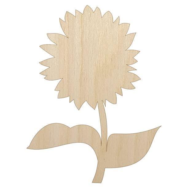 Haoser Sunflower Solid Wood Shape Unfinished Piece Cutout Craft DIY Projects - 4.70 Inch ,3 MM Thick Pack of 4 - Haoser