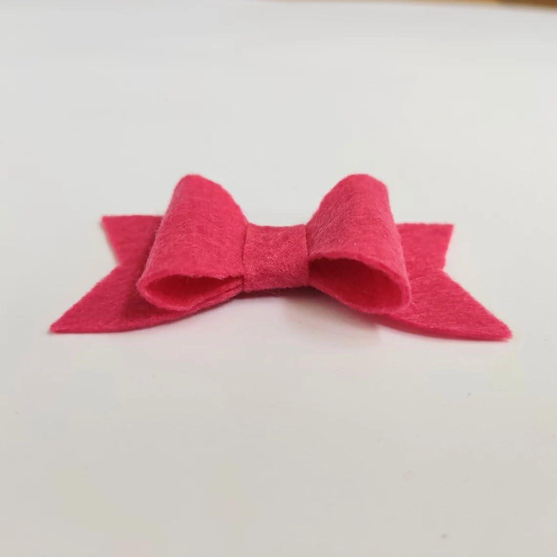 Haoser Felt Hair Bow for Headbands Crafts Felt Hair Ornaments