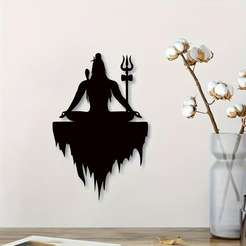 Lord Shiva Wooden Wall Sculpture | 11.8 x 7.6 Inch Hindu God Shiva Wall Art | Wall Mounted Mahadev Decor for Home
