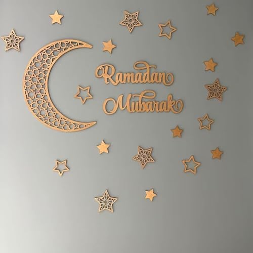 Haoser Ramadan Mubarak Wooden Wall Art