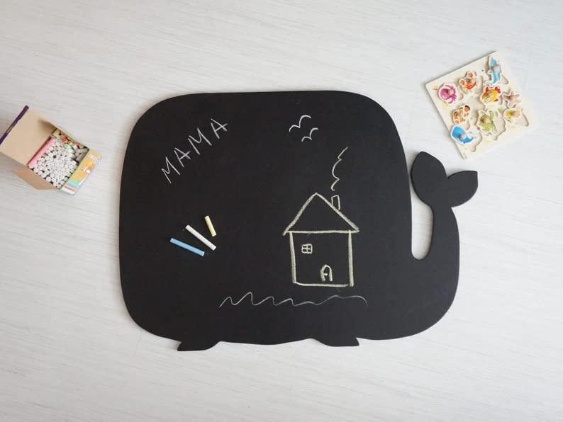 Haoser Wooden Black Board Slate for Kids, Slate Board for Kids, Decoration, Kitchen, Writing, Drawing, and Play Chalkboard Sign, Kids Room Chalkboard - Haoser
