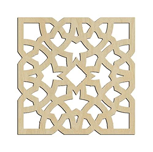 Haoser Birch Ply-3mm Wooden Panel for Room Divider/Partition, Wall Decor Pack of 1 Geometric Laser Cut Carved Panel  (Panle-9) - Haoser