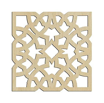 Haoser Birch Ply-3mm Wooden Panel for Room Divider/Partition, Wall Decor Pack of 1 Geometric Laser Cut Carved Panel  (Panle-9) - Haoser