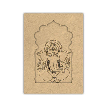Pack of 2 Wooden Pre-Marked MDF Jharokha, Decorative
