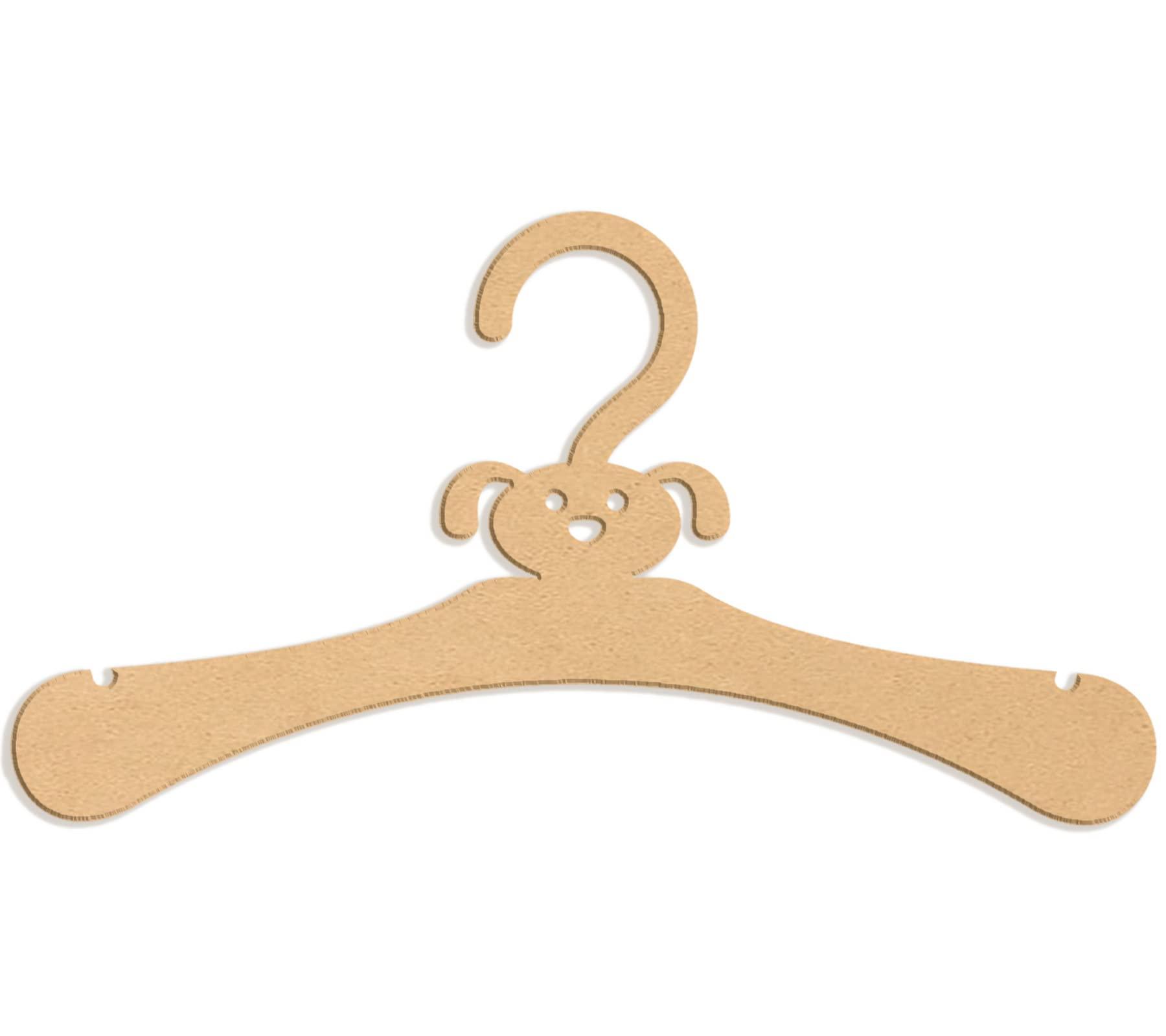 Haoser Kids Clothes Hanger, Solid MDF Garment 10 inch Hangers with Non Slip Bar for Kids - Haoser
