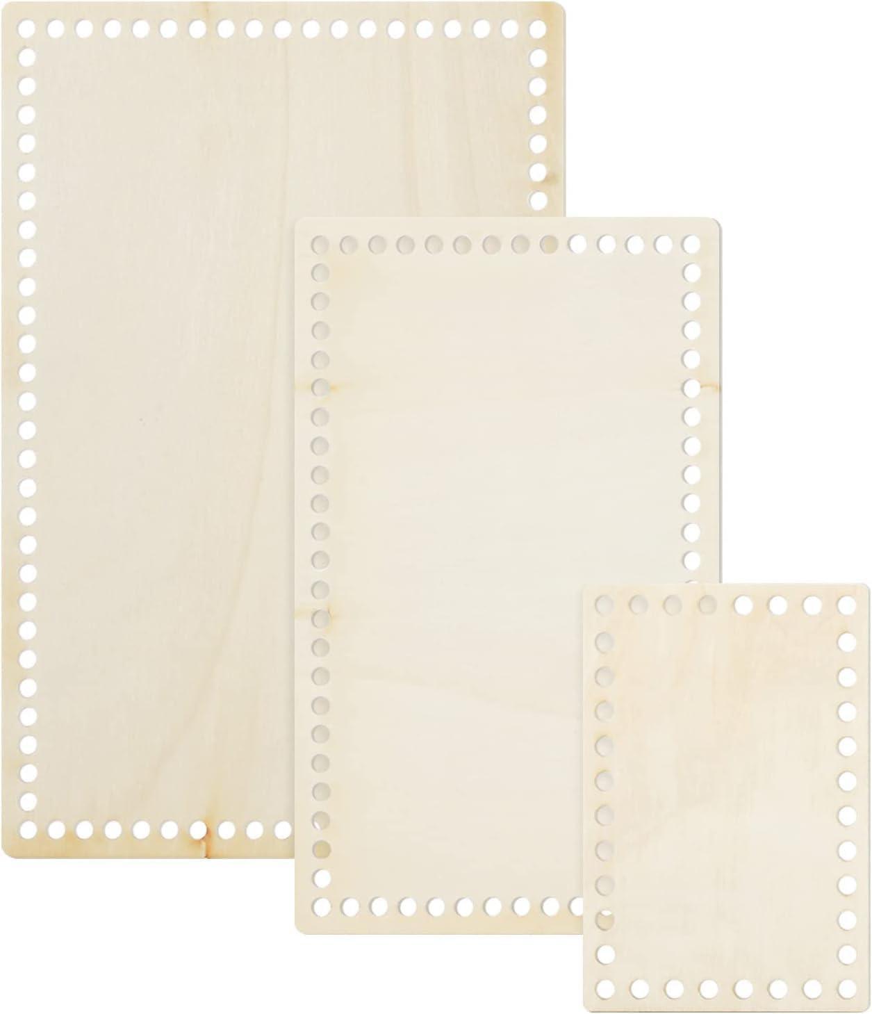 Haoser 2 Sizes Natural Wooden Basket Bottom, 7.8 5.9 Inch Circle Blank Crochet Basket Wood Base for DIY Basket Weaving Supplies Craft Making Home Decoration, Crochet Basket Wood Base. - Haoser