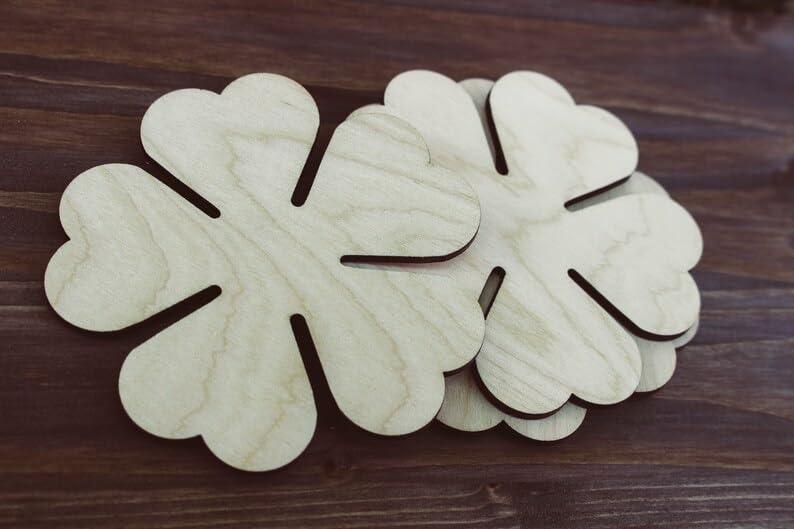 Haoser Set of 8 Blank Wooden MDF Coaster for Craft Painting, DIY MDF Boards, MDF Cutouts for Art and Craft (4x4 Inch) MDF Board DIY Coasters - MDF Plain Wooden Coasters - Haoser