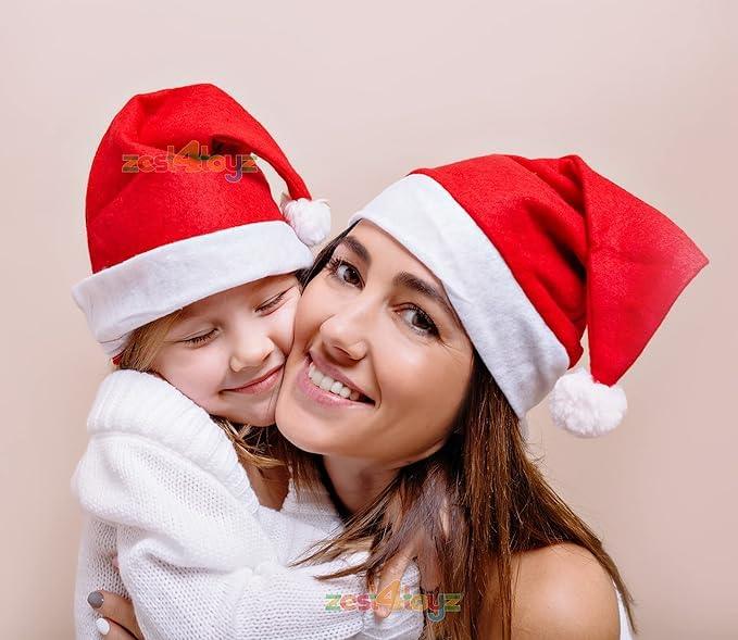 Haoser Christmas Santa Claus Caps Party Props (6 Pcs, Free Size) - Christmas Hat for Kids Adults Baby Dog Women Xmas Party Decorations - Christmas Decorations Items - Haoser