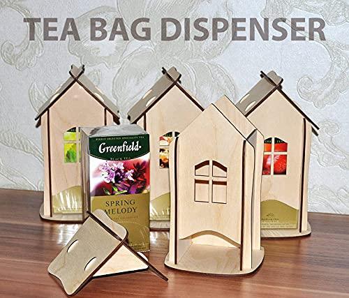Haoser Stylish Tea Bag Dispenser for Your Beautiful Dining Table, Tea Bag Dispenser for Office Table (H-BP3-DSPSR-TBAG_Beige_5INx5INx9IN) - Haoser
