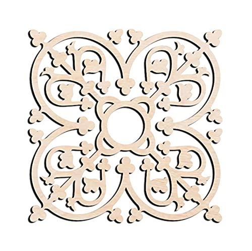 Haoser Birch Ply-3mm Wooden Panel for Room Divider/Partition, Wall Decor Pack of 1 Geometric Laser Cut Carved Panel  (Panle-8) - Haoser
