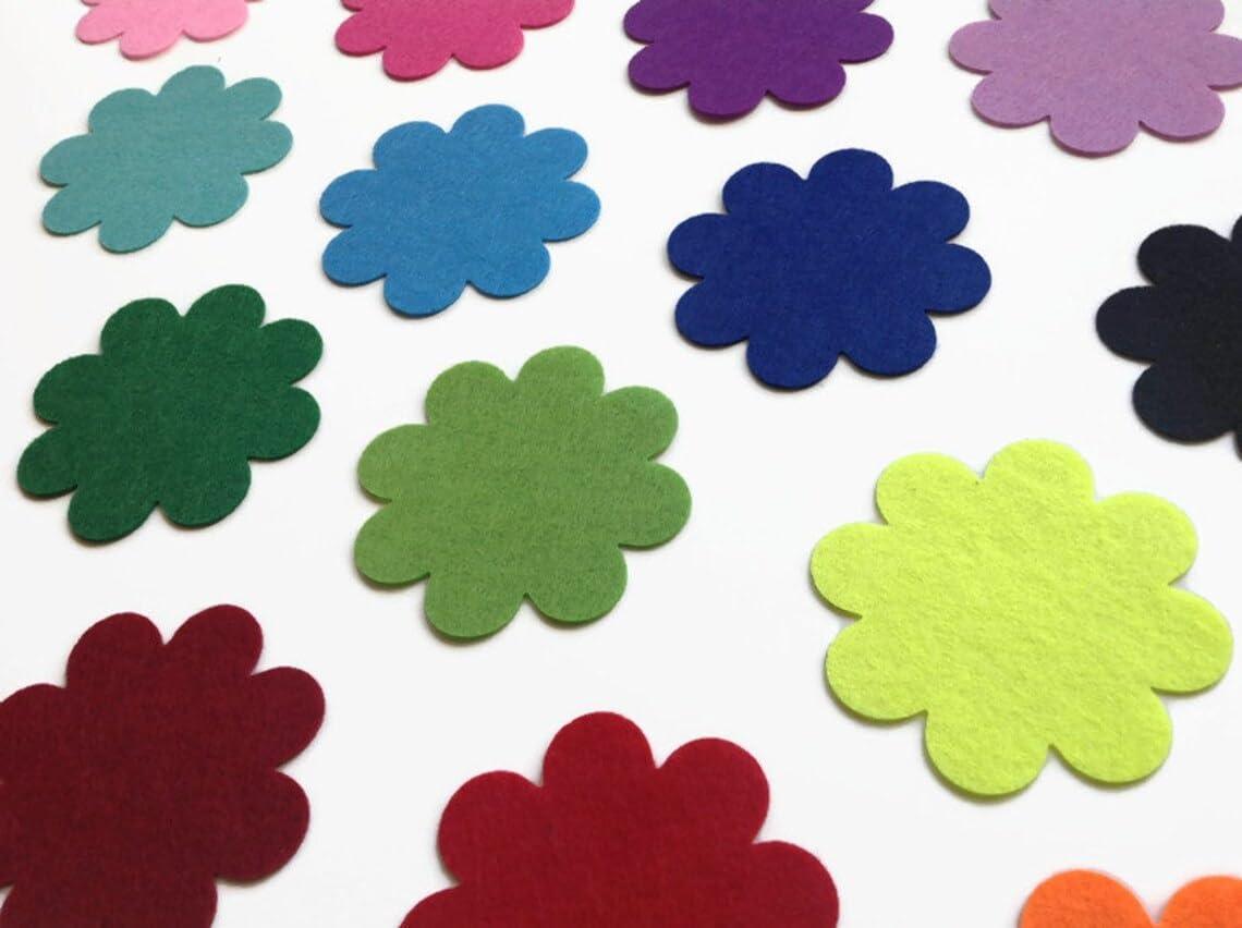 Haoser Felt Flower for Craft DIY Craft Felt flower-50 pc