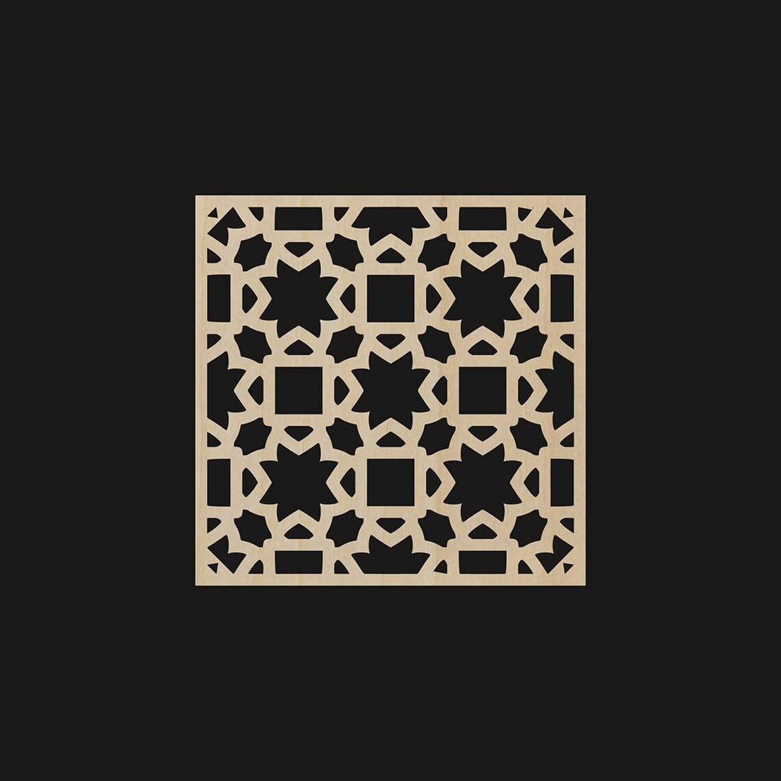 Haoser Wall Hanging Wooden Carved Panel for Room Partition, Cabinet Doors, Windows (Square Panel-4) - Haoser