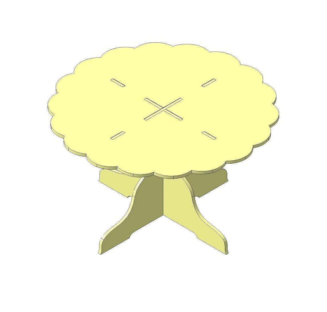 Haoser MDF Cake Stand, Cupcake Stand Pack of 1, Round Display with Stand Laser Cut Decoration - Haoser