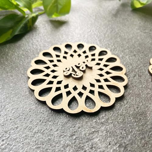 Door Entrance Hanging, 2-Layered 3mm Thick Pine MDF - Subh Labh for Home Decor and Festivals