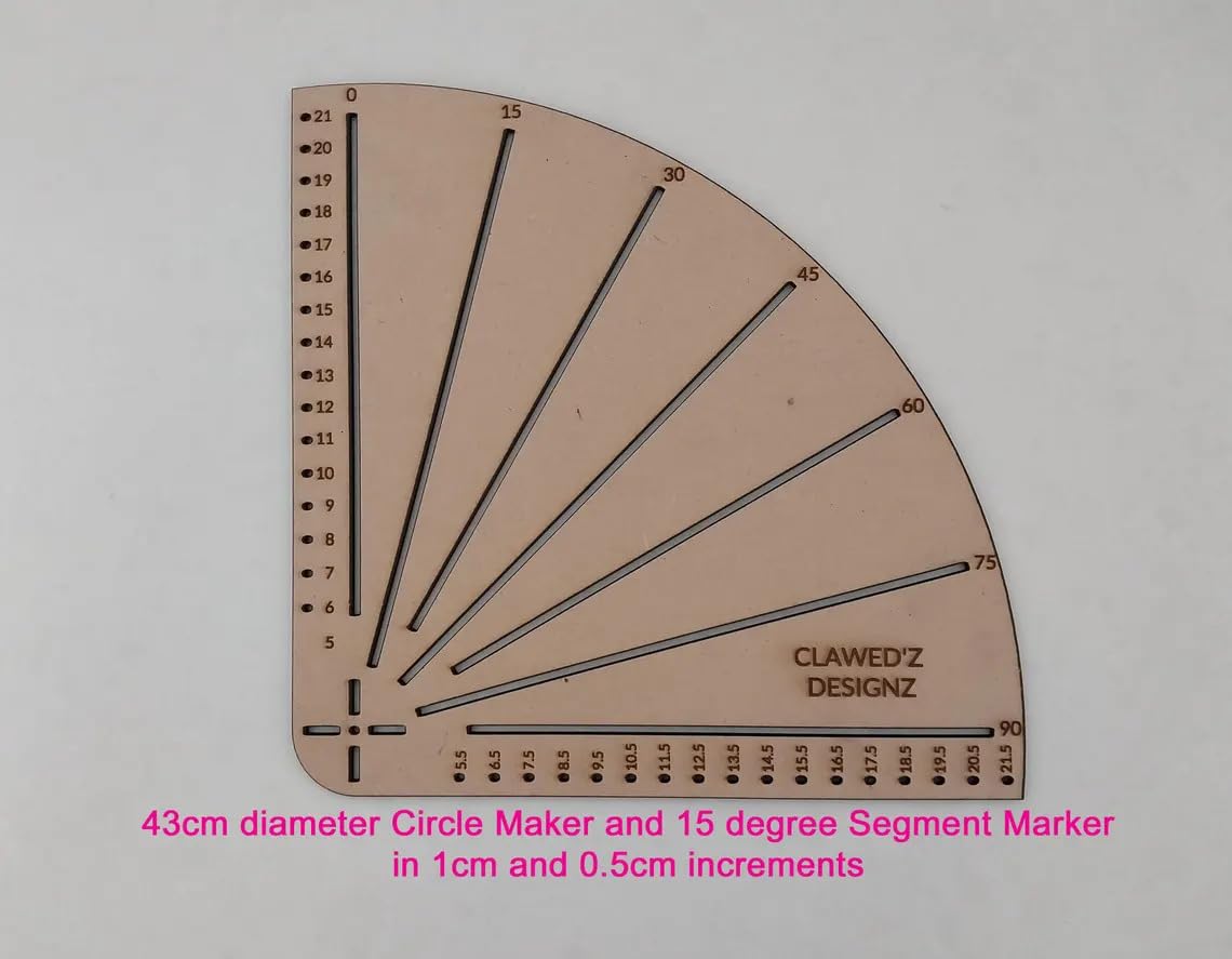 Circle Maker & Circle Segment Marker Tools – DIY Mandala Design Templates Set for Dotting Art, Acrylic Painting, Crafts & Drawing – Large Circle (70cm) & Small Circle (43cm) Ruler