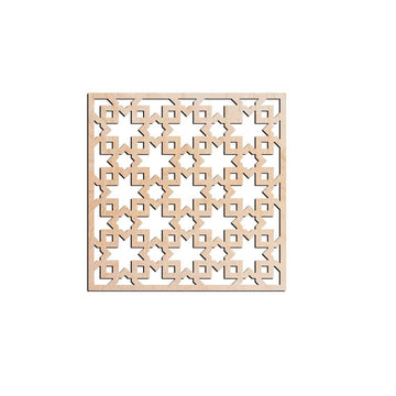 Haoser Wall Hanging Wooden Carved Panel for Room Partition, Cabinet Doors, Windows (Square Panel-2) - Haoser