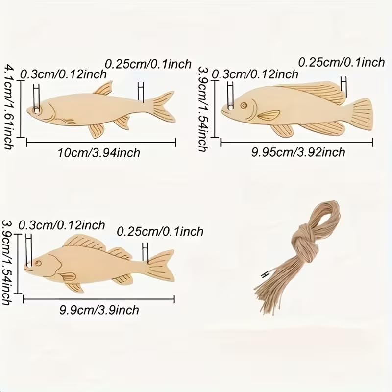 12 PCS Wooden Cutout Ornaments for DIY Painting – Hanging Decorations for Christmas