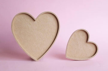 Haoser Wood Heart Combo Cutouts, Natural Unfinished Wooden Heart Cutout Shape for DIY Craft Projects, Decorative Design (Big Heart- 16cm, Small Heart- 10.5cm) - Haoser