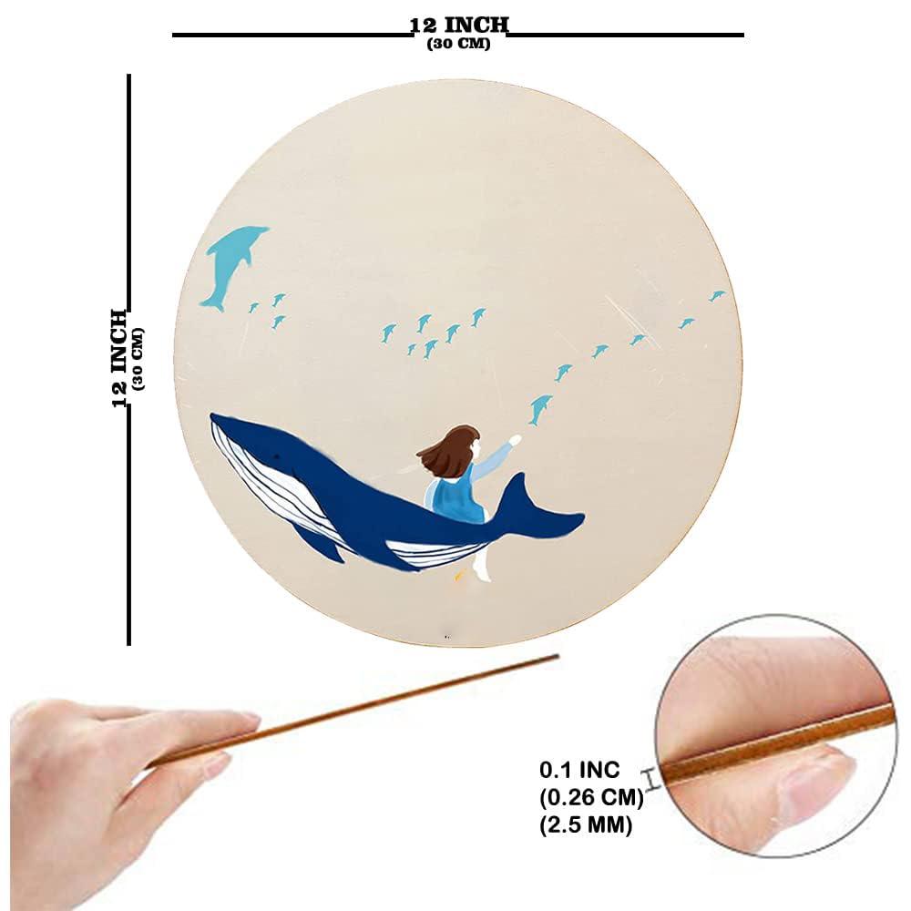 Haoser Round Circle MDF Pine Wood 2.5mm Thick 4 inch MDF Board for Art and Craft Unfinished Round Wood Slices for Resin Art, Mandala Art,Pyrography, Painting (3 INCH, Set of 10) - Haoser