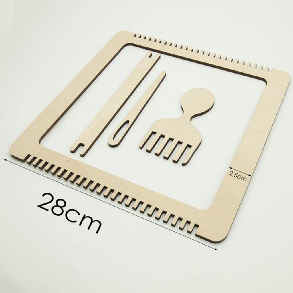 Wooden Multi-Craft Weaving Loom for Kids and Adults | 28x28 cm Pine MDF Handloom Kit | DIY Yarn Weaving Frame for Beginners | Hand Craft Wooden Loom Tool