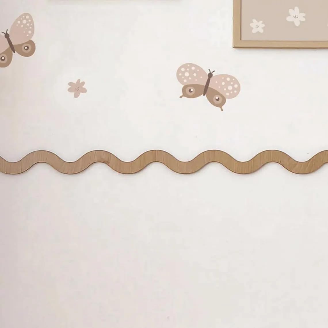 Pack of 5 Wooden Zigzag Wall Moulding – 56cm Chair Rail Cornice Trim