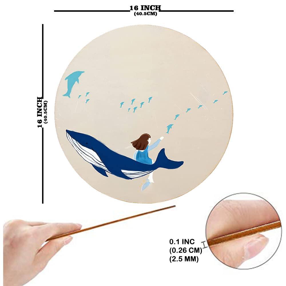 Haoser Round Circle MDF Pine Wood 2.5mm Thick 4 inch MDF Board for Art and Craft Unfinished Round Wood Slices for Resin Art, Mandala Art,Pyrography, Painting (3 INCH, Set of 10) - Haoser