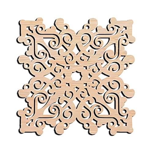 Haoser Birch Ply-3mm Wooden Panel for Room Divider/Partition, Wall Decor Pack of 1 Geometric Laser Cut Carved Panel  (Panle-12) - Haoser